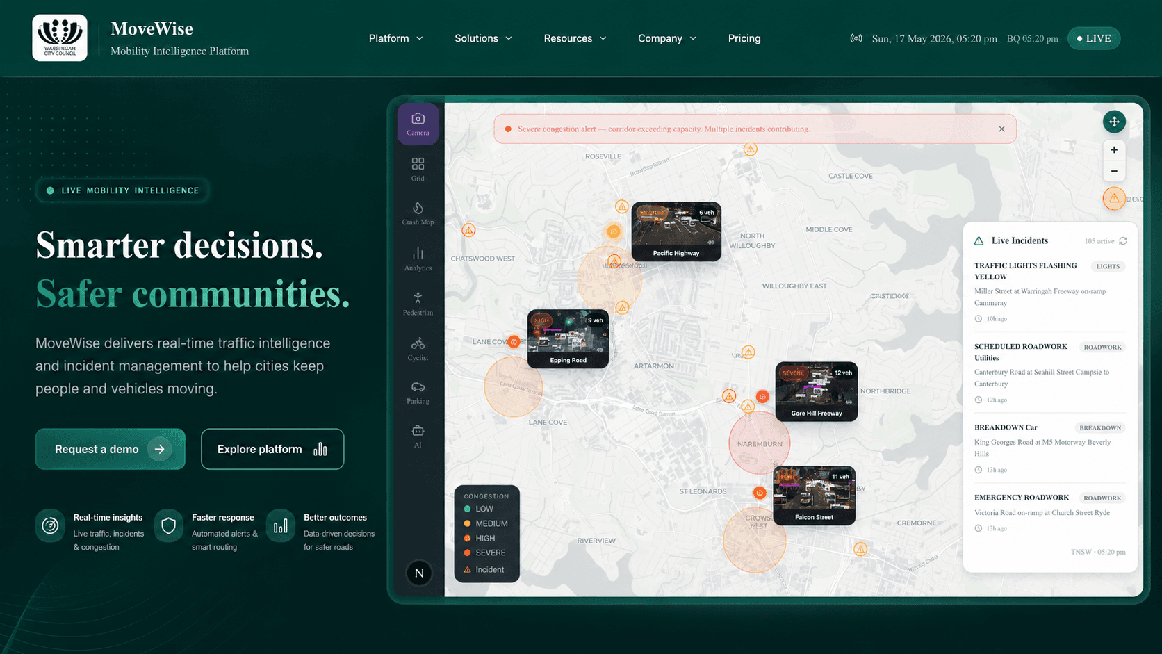 Movewise AI-powered traffic control platform for Willoughby City Council